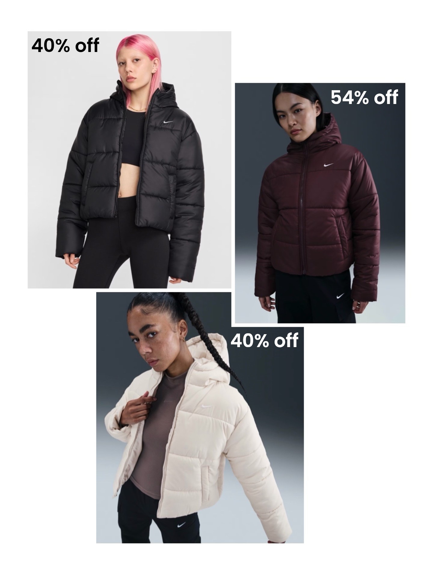 Women’s Nike winter coats on sale! Black puffer coat - black coat - Sports mom - winter wear 


#LTKSaleAlert #LTKFindsUnder100 #LTKOver40