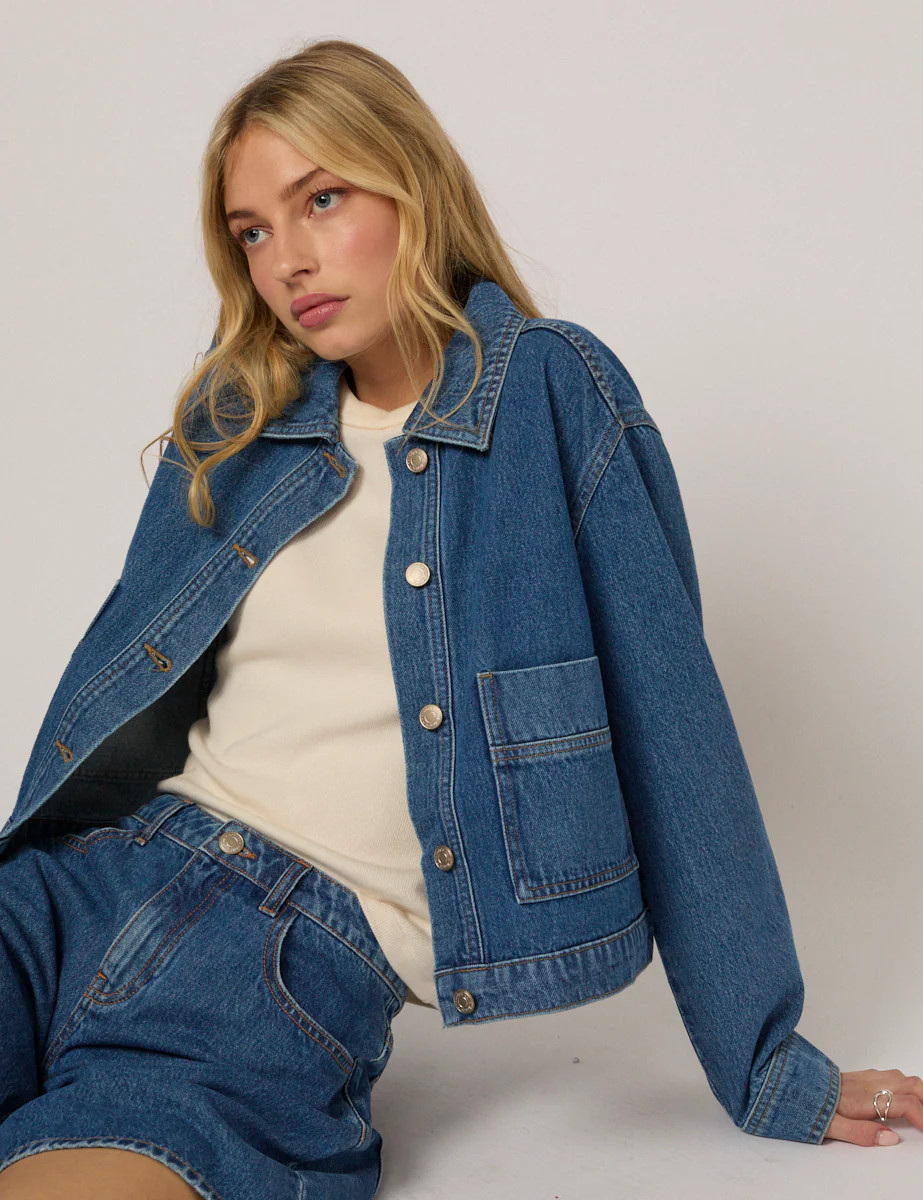 Blue Boxy Denim Jacket | Nobody's Child