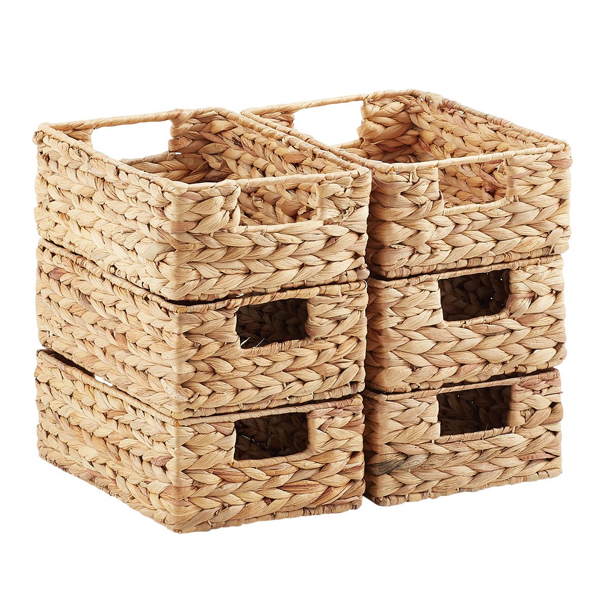 Case of 6 X-Small Water Hyacinth Bin Natural | The Container Store