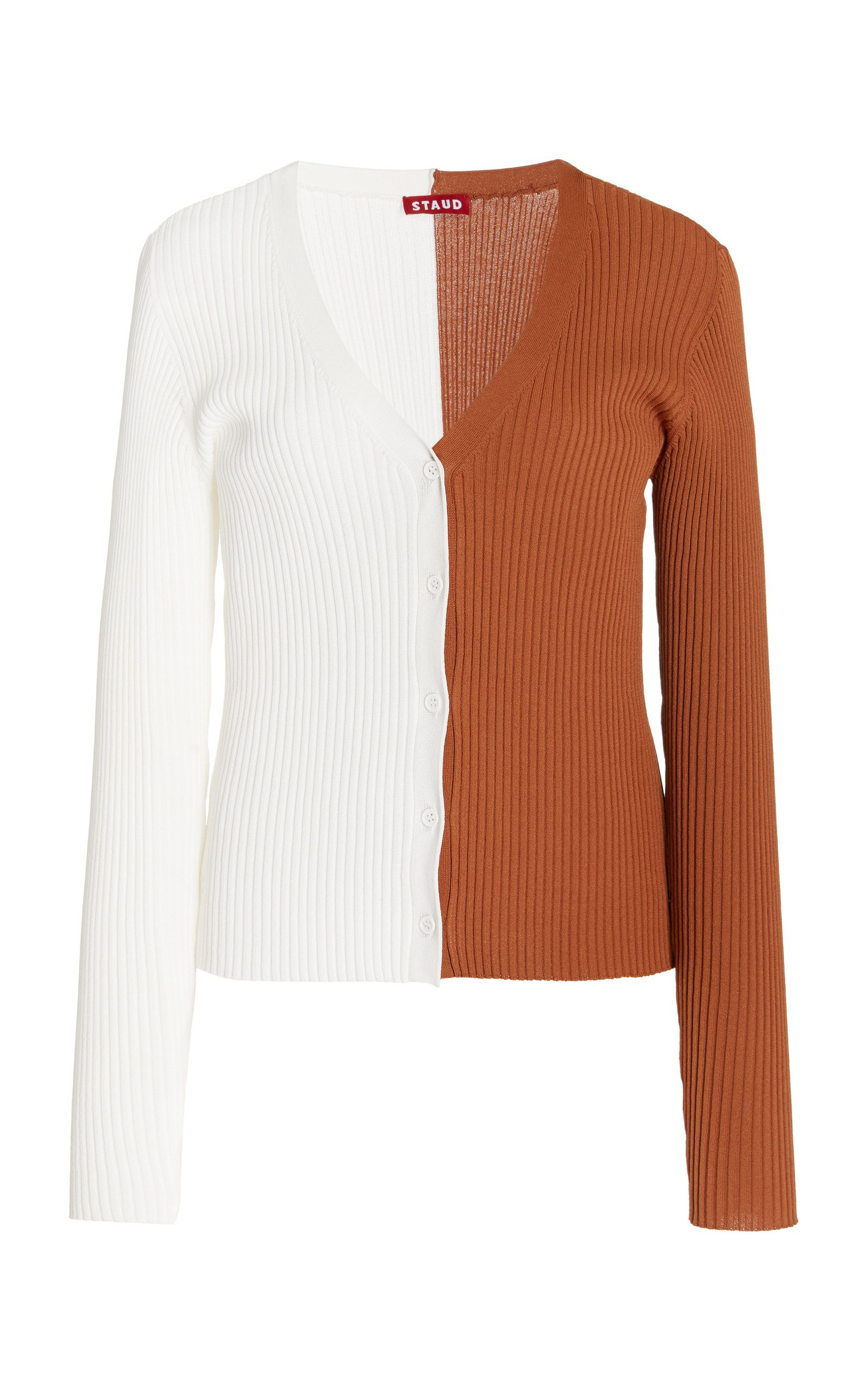 Cargo Colorblock Ribbed-Knit Cardigan | Moda Operandi (Global)