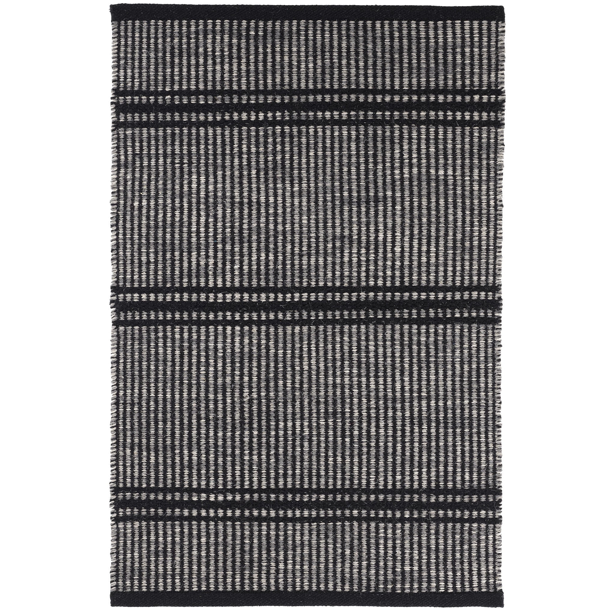Dash & Albert Malta Handwoven Wool Rug, 6' x 9', Black - Walmart.com | Walmart (US)