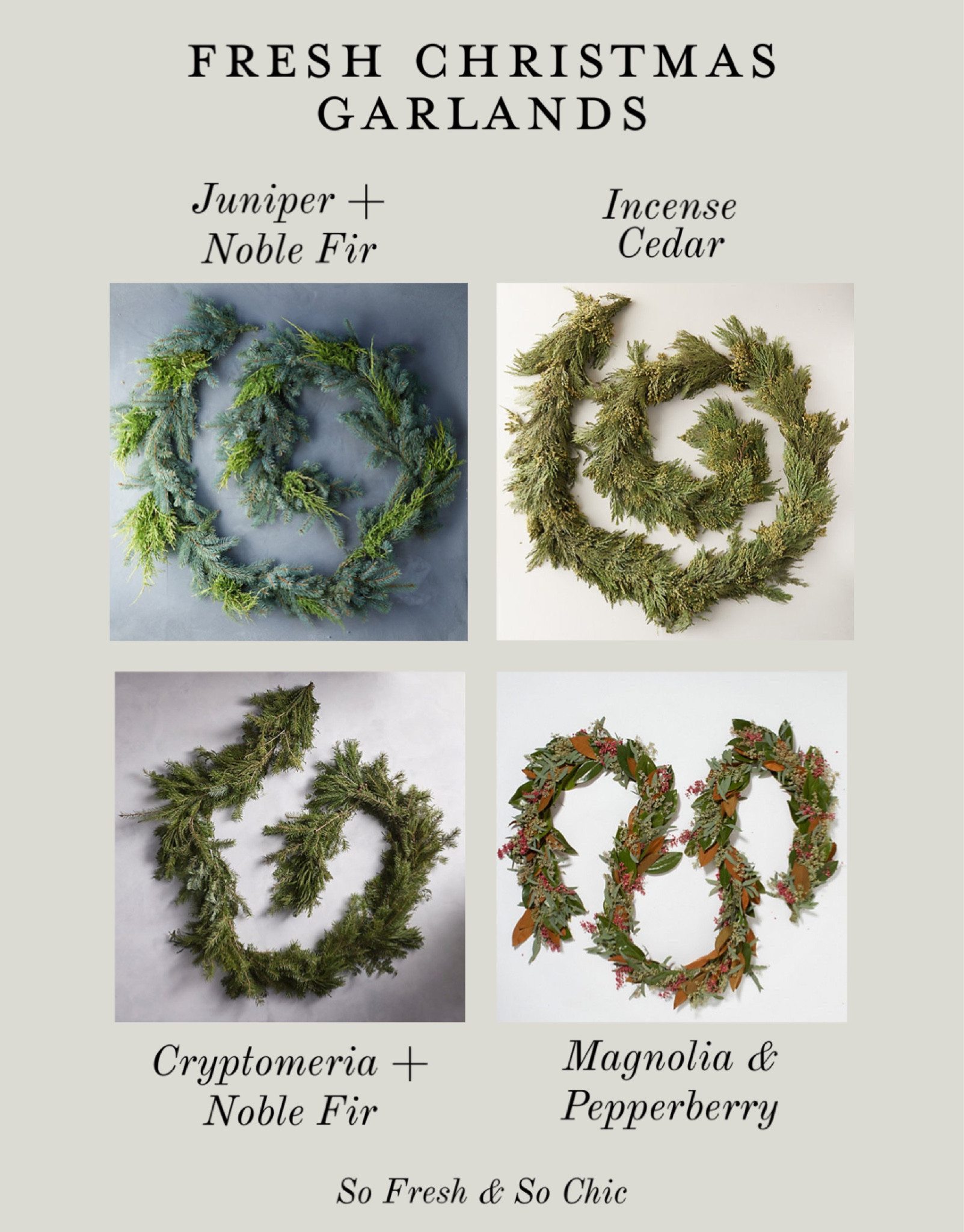 Fresh Christmas garlands!
-
Juniper garland - evergreen garland - fir fresh garland - Christmas decor - Christmas greenery - Christmas mantel decor - Christmas window decor - Christmas doorway decor - magnolia garland - cedar garland - noble fir garland 

#LTKhome #LTKHoliday