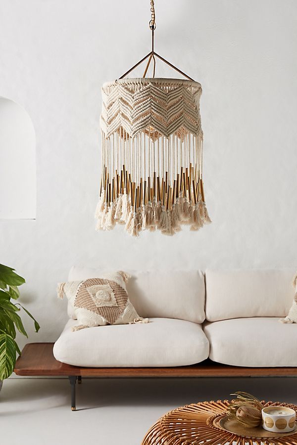 Lana Macrame Pendant | Anthropologie (US)