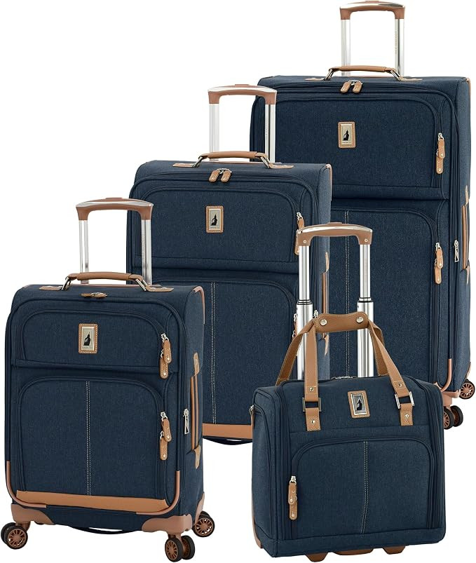 London Fog Wallington Denim 4 Piece Nested Set USB, 15", 20", 25", 29" | Amazon (US)