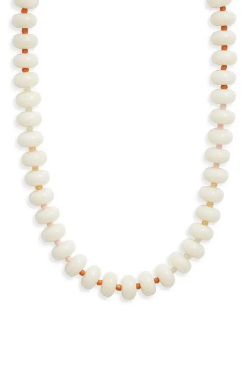 Nordstrom 12mm Beaded Necklace in Neutral Multi- Gold at Nordstrom | Nordstrom