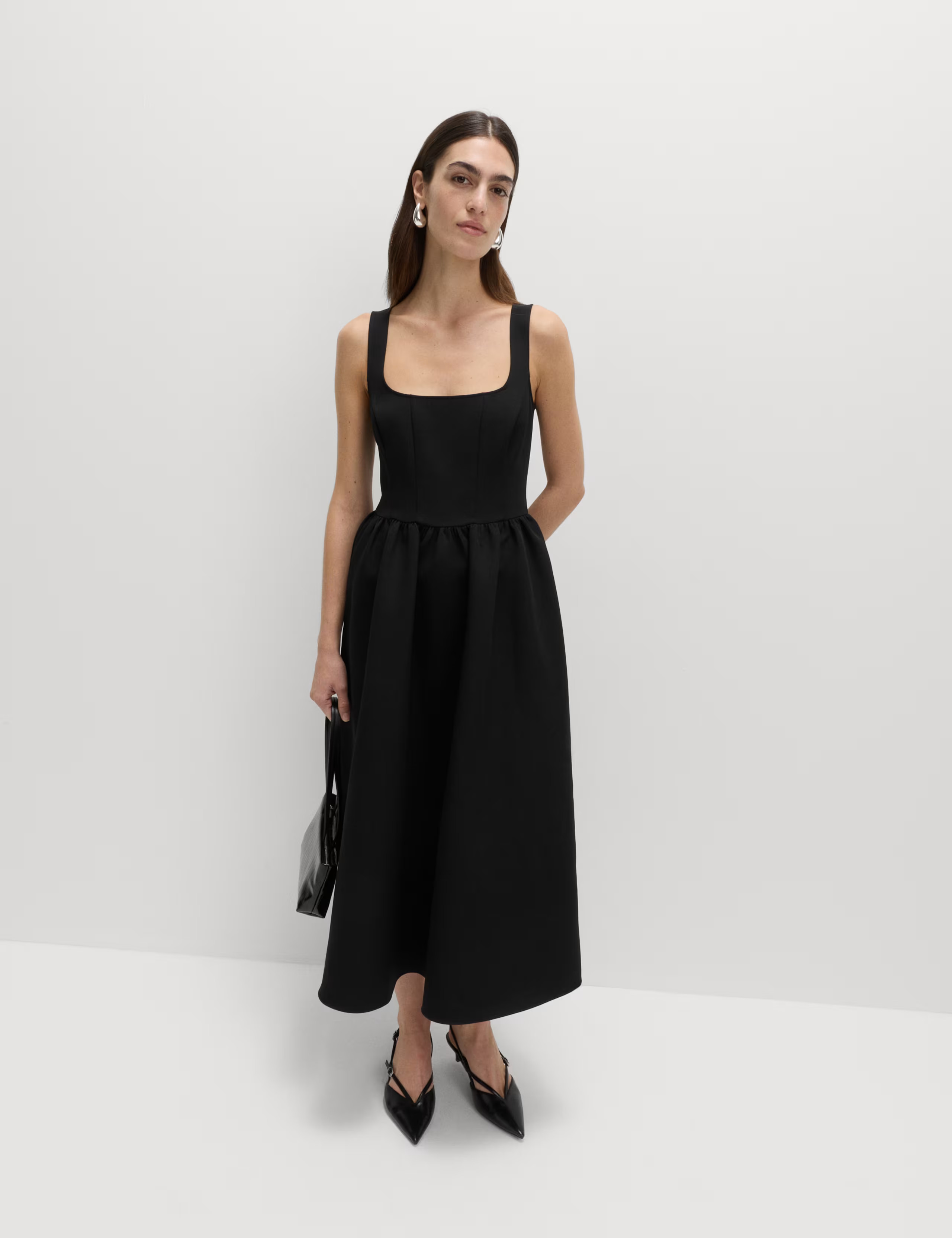 Square Neck Midi Skater Dress | Marks & Spencer (UK)