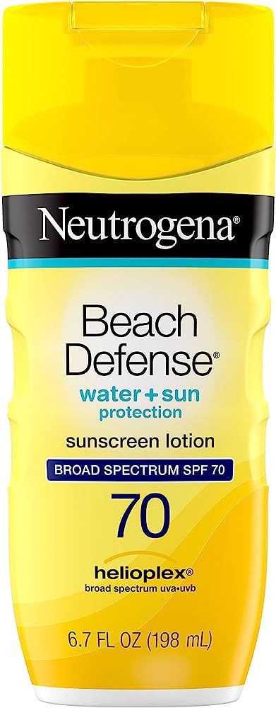 Neutrogena Beach Defense Water-Resistant Face & Body SPF 70 Sunscreen Lotion with Broad Spectrum ... | Amazon (US)