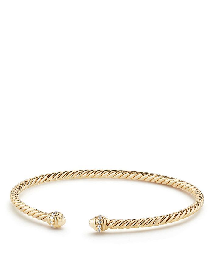 Cable Spira Bracelet in 18K Gold with Diamonds | Bloomingdale's (US)