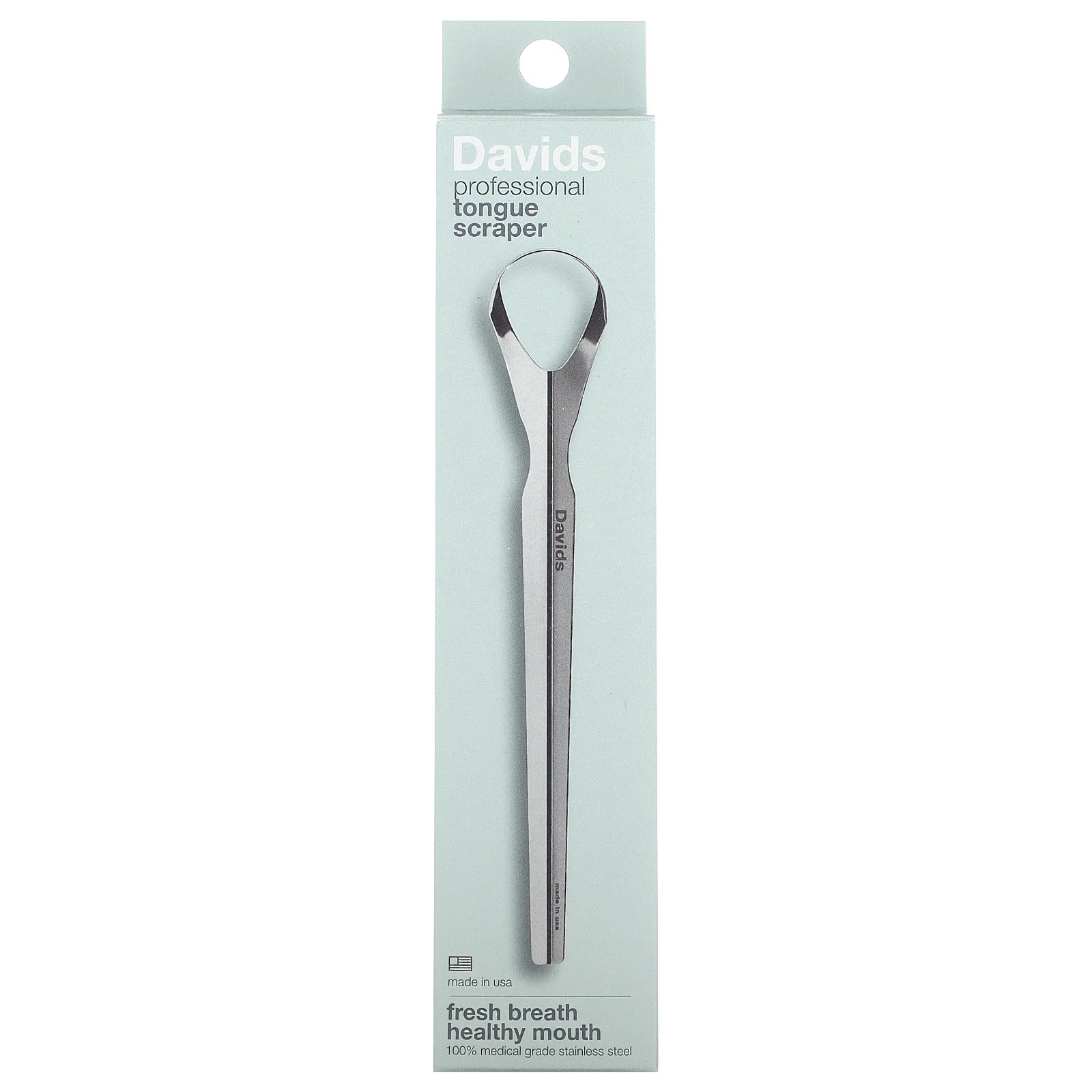 Davids 100% Medical Grade Stainless Steel Professional Tongue Scraper, Made in USA | Walmart (US)
