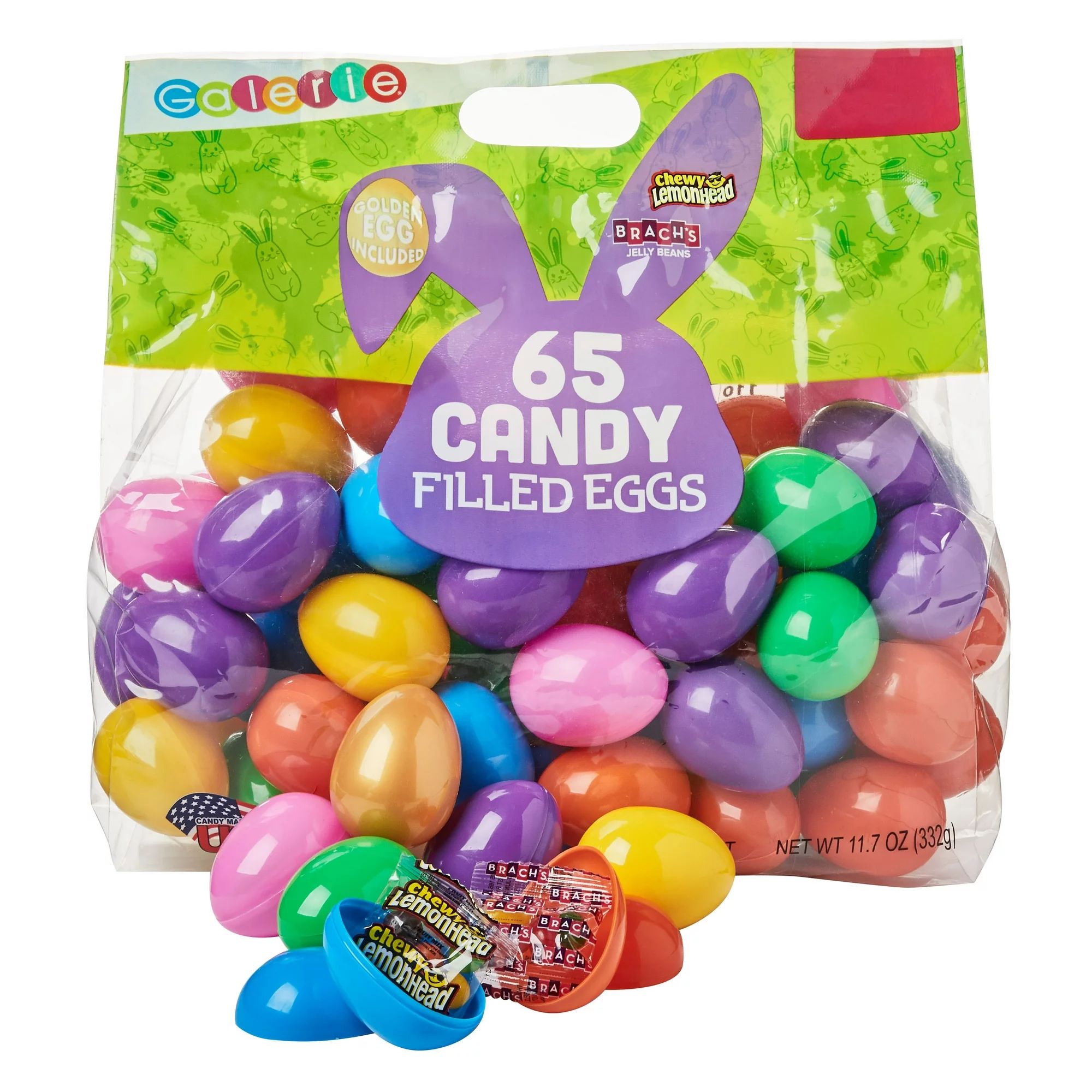 Galerie Egg Hunt Party Favors with Brach's Jelly Beans & chewy Lemonheads Candy with Stickers, 65... | Walmart (US)