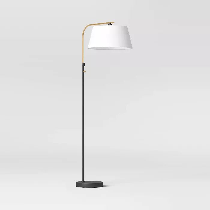 Downbridge Floor Lamp Brass/Black (Includes LED Light Bulb) - Threshold™ | Target