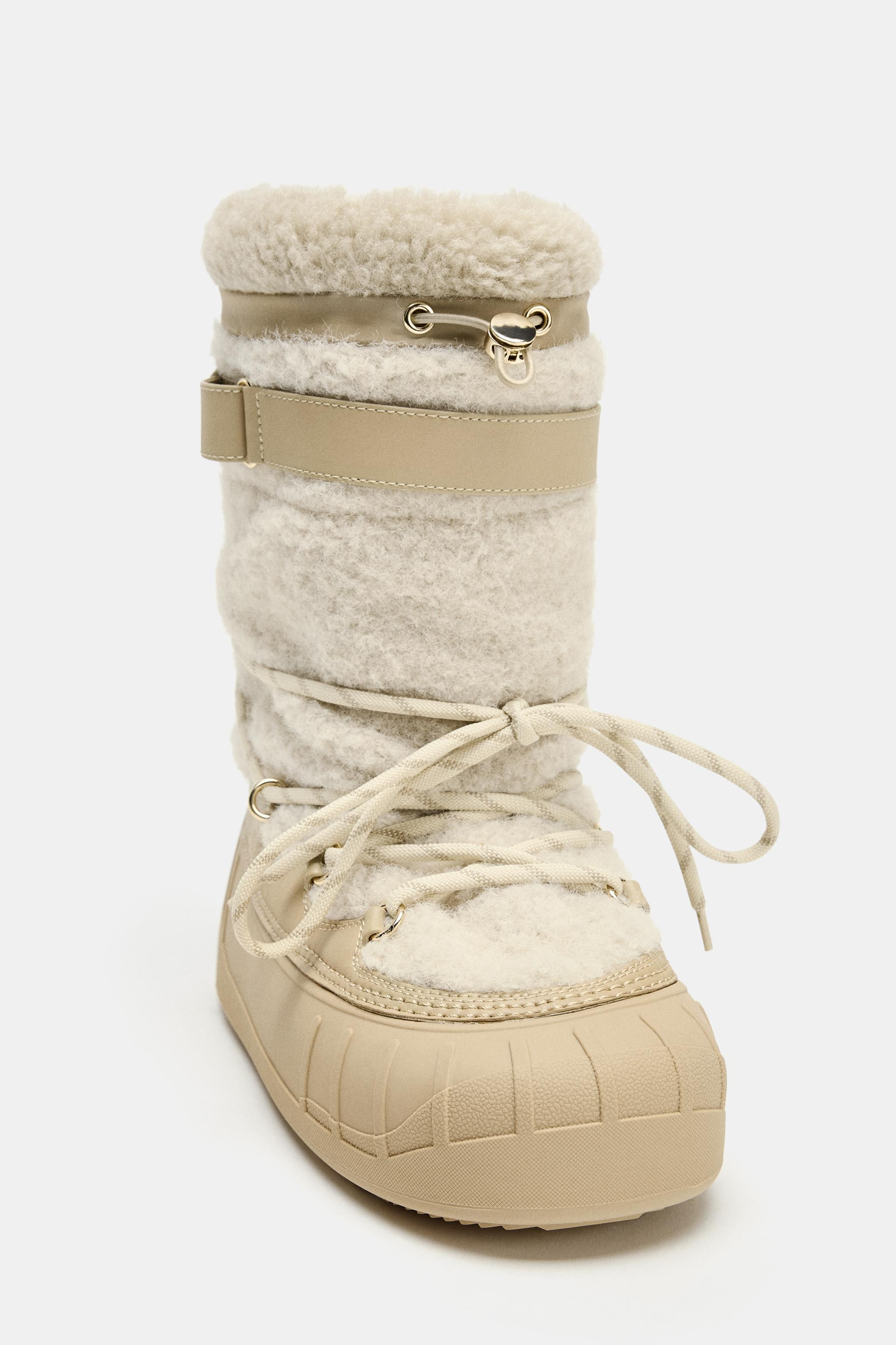 FAUX SHEARLING ANKLE BOOTS SKI COLLECTION | Zara US