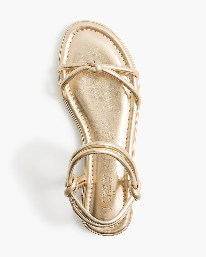 Knot ankle-strap sandals | J.Crew Factory