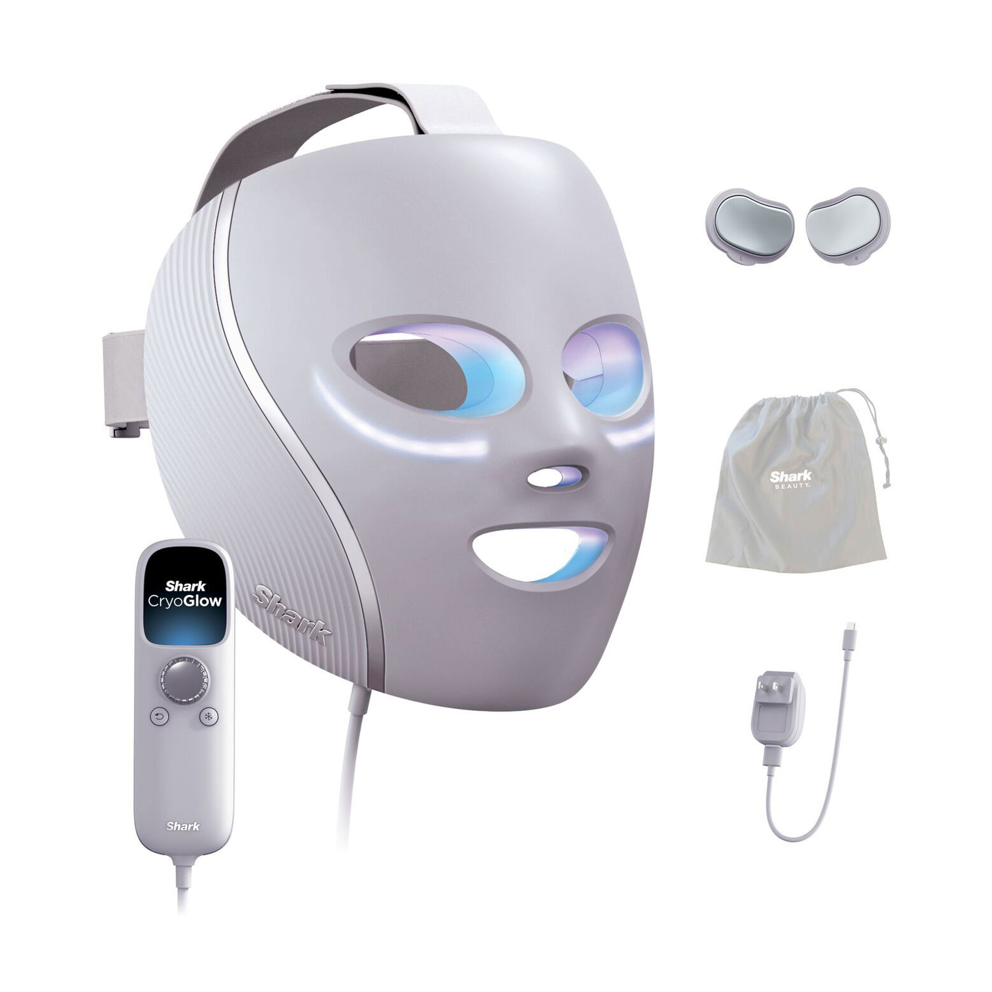 SHARK FW312IEPL CryoGlow Under-Eye Cooling + LED Mask - Lilac Chill - PURPLE | Brown Thomas (IE)
