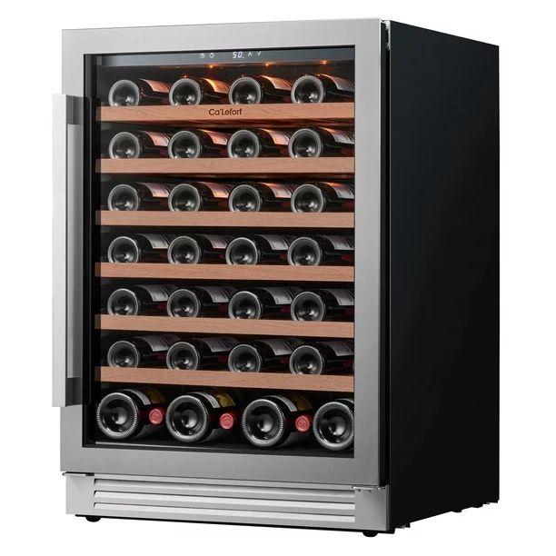 Ca'Lefort 24inch Wine Cooler Refrigerator,54 Bottle Wine Fridge Single Zone with Stainless Steel ... | Walmart (US)