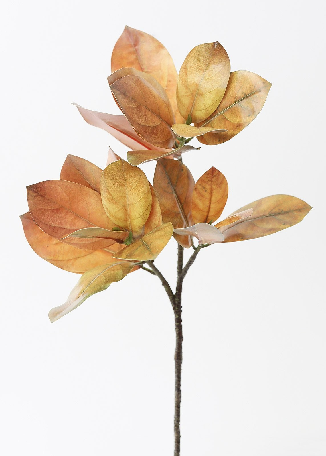 Fake Fall Magnolia Leaf Spray in Mustard - 32" | Afloral (US)