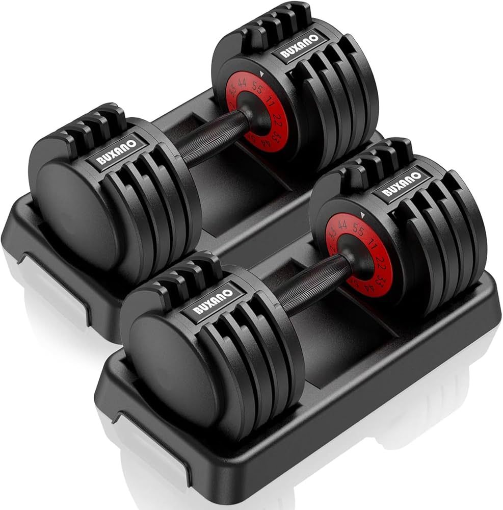 Adjustable Dumbbell 55LB 5 In 1 Single Dumbbells for Multiweight Options with Anti-Slip Metal Han... | Amazon (US)