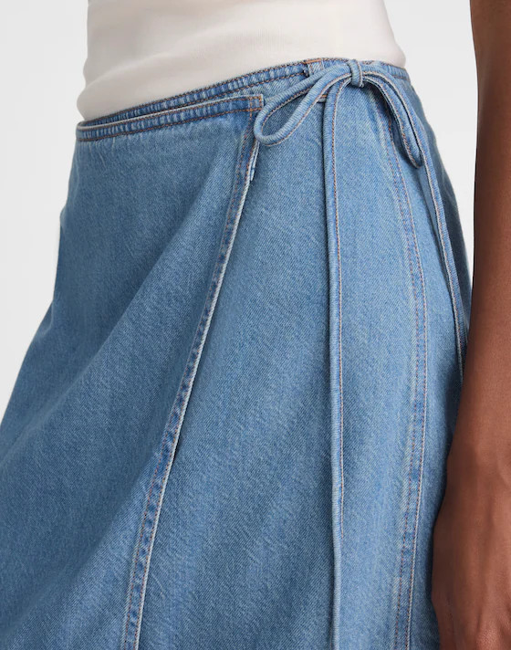 Airy Denim Wrap Mini Skirt | Madewell