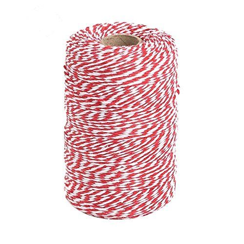 Amazon.com: 656 Feet Red and White Twine, Gift Twine String, Cotton Baker's Twine Cotton Cord Cra... | Amazon (US)