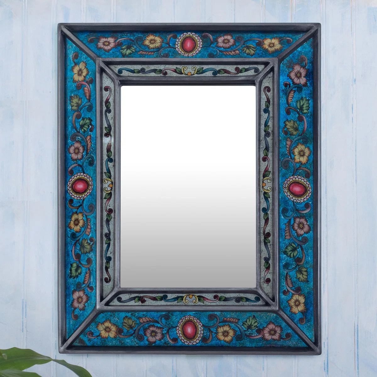 Traditional Medallion Artisan Crafted Wall Mirror | Wayfair North America