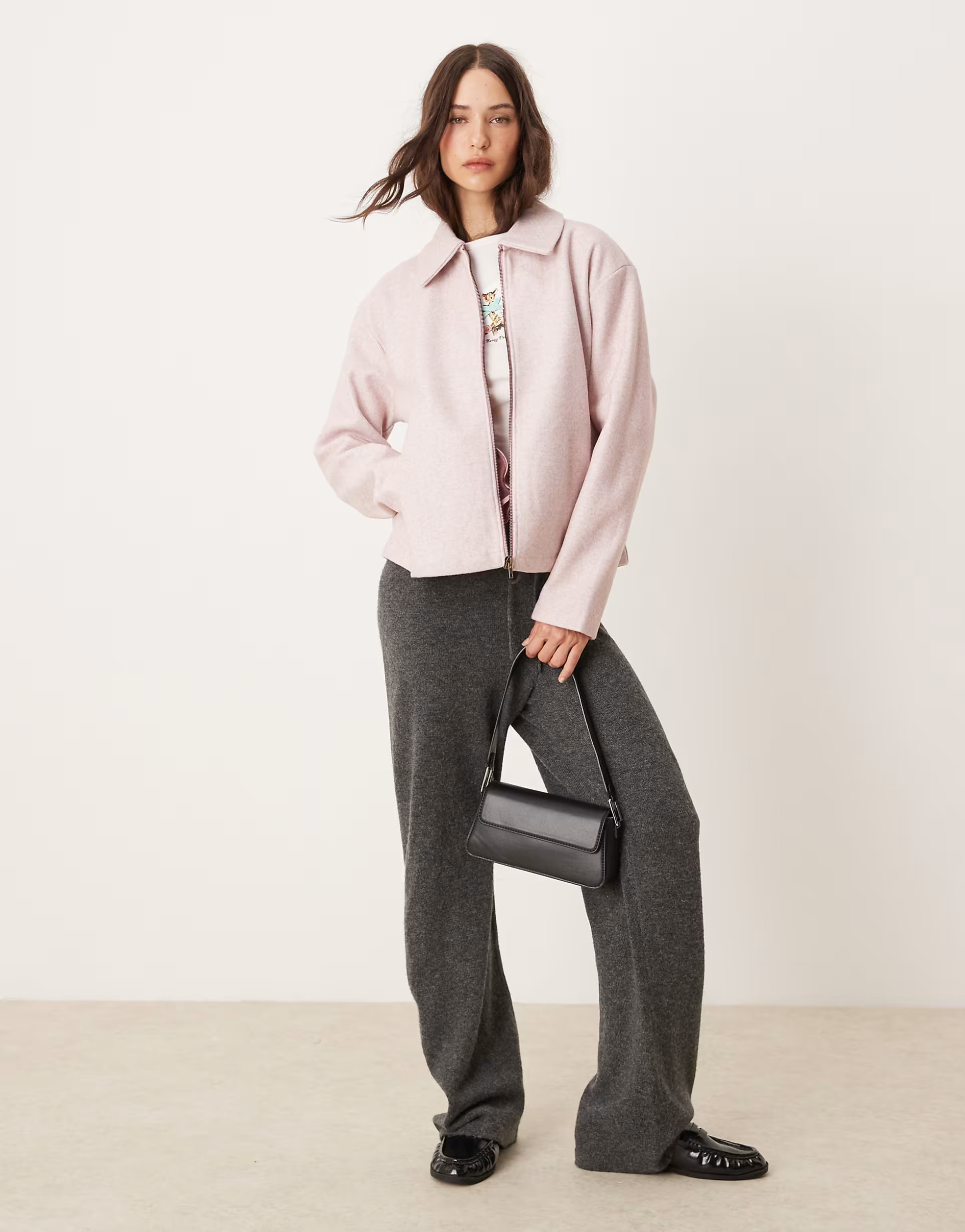 JDY side pocket short jacket in light pink | ASOS (Global)