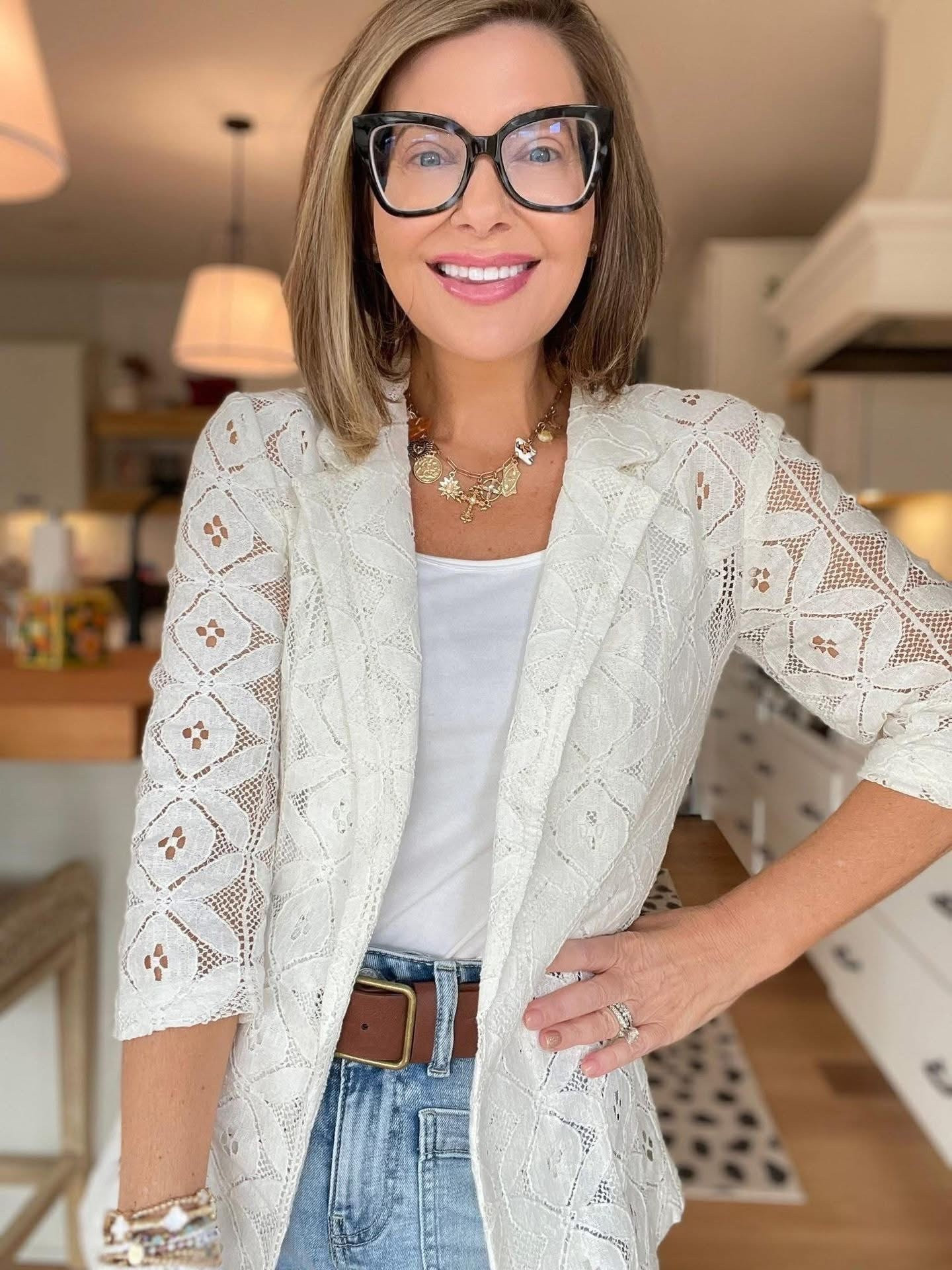 Good Morning! Happy Monday! Time change gotcha messed up? Just me? 😳😳

Let’s shop! My cute lace blazer is 35% OFF today! True to size! 

Dropping 🔗👇 

#LTKSaleAlert #LTKSpringSale