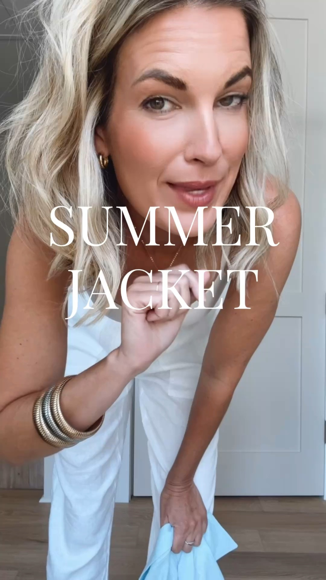 Wearing size small in the jacket and cami. Xs tall in the linen pants. I own these in multiple colors. They’re the best!! I am 5’11”.  Sandals true to size.

#LTKgrwm #LTKOver40 #LTKTall