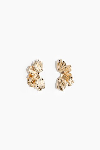 H & M - Petal-Shaped Earrings - Gold-Colored | H&M (US + CA)