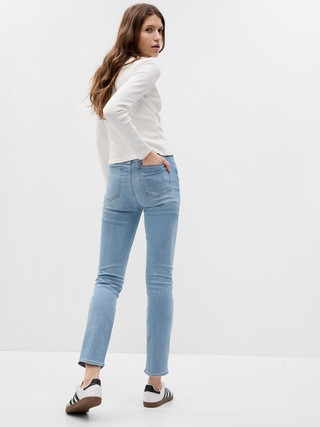 High Rise Classic Straight Jeans with Washwell | Gap (US)