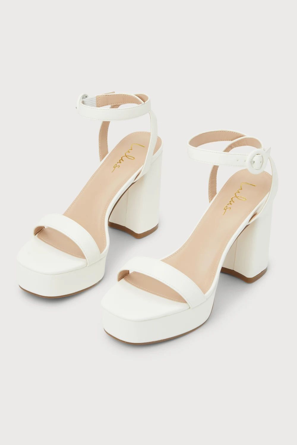 Ivyy White Ankle Strap High Heel Sandals | Lulus (US)