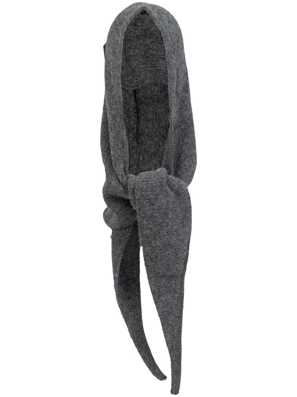 GANNI scarf knitted balaclava - Grey | Farfetch Global