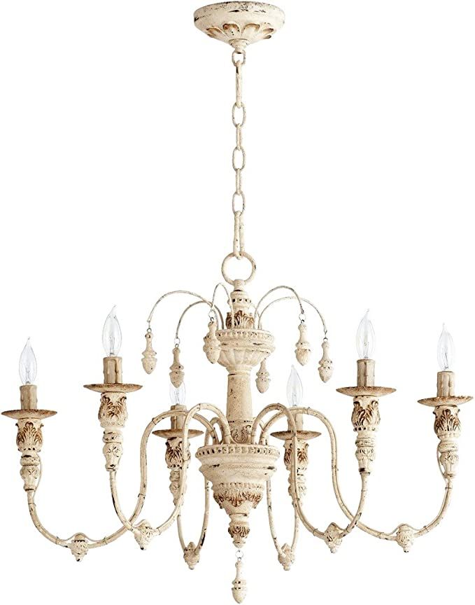 Quorum 6316-6-70 Salento 25" 6-Light Chandelier in Persian White | Amazon (US)