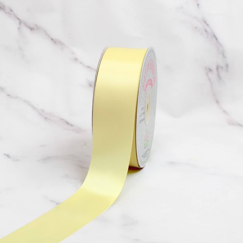 Creative Ideas PSF1102-617 Solid Satin Ribbon, 1-1/2"/50 yd, Baby Maize | Amazon (US)