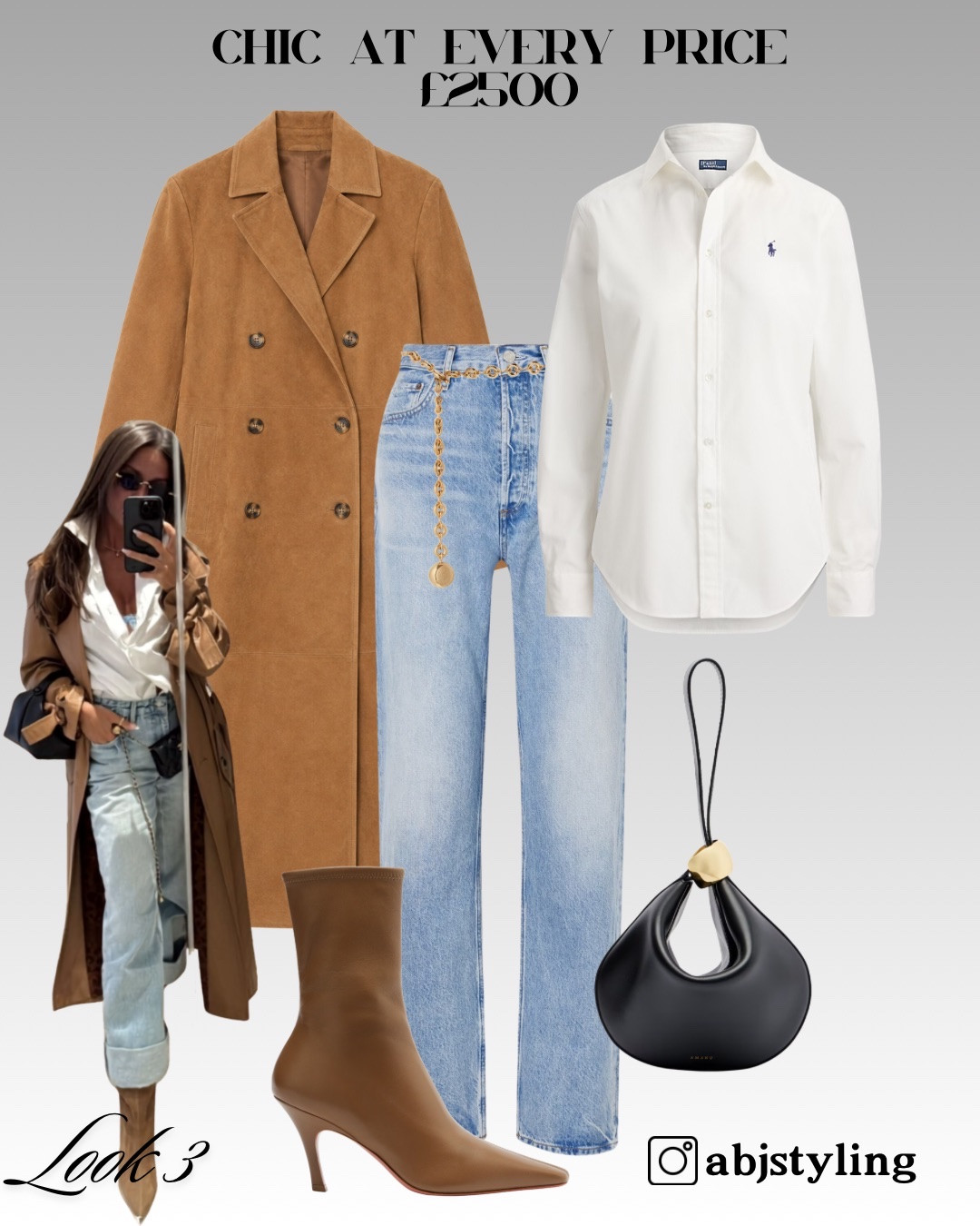 The investment version of the same formula, with a suede trench that gives the whole look a richer finish. Timeless and chic without trying too hard.
Styling tip: mixing light denim with warm camel tones makes autumn outfits look instantly more expensive.

#LTKautumn #LTKuk #LTKeurope