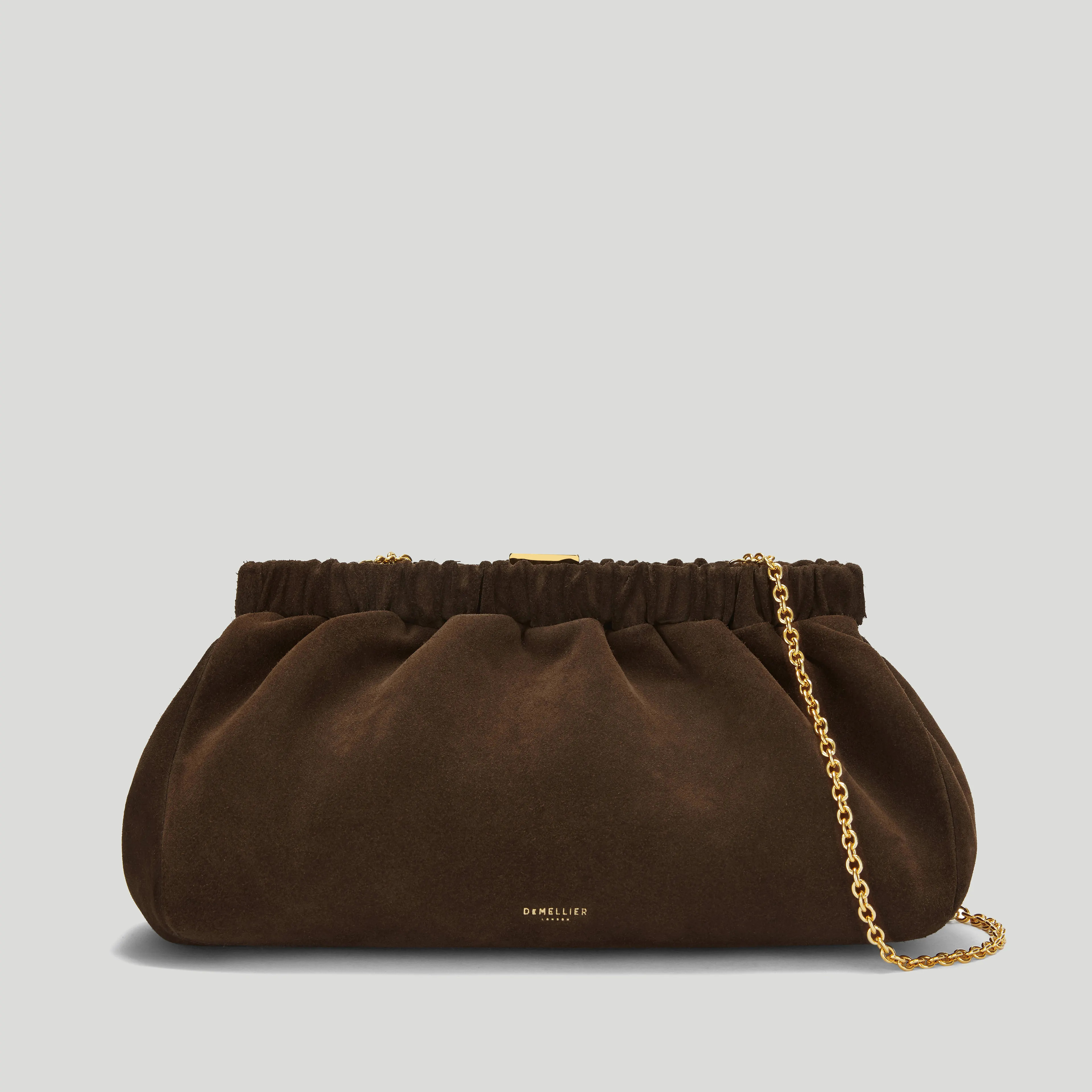 The Miami Clutch | Mocha Suede & Mocha Smooth | DeMellier | DeMellier