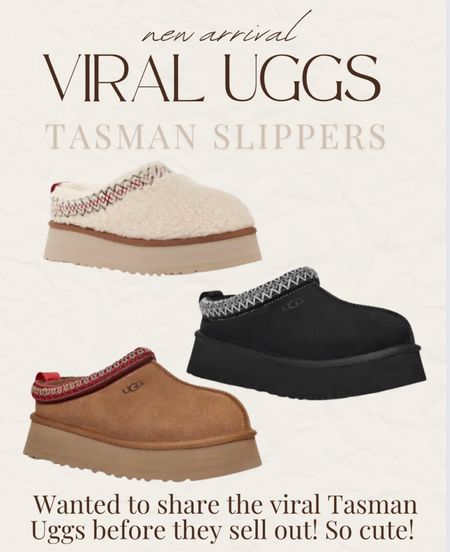 New viral Ugg Tasman slippers! 

#LTKstyletip #LTKshoecrush #LTKSale
