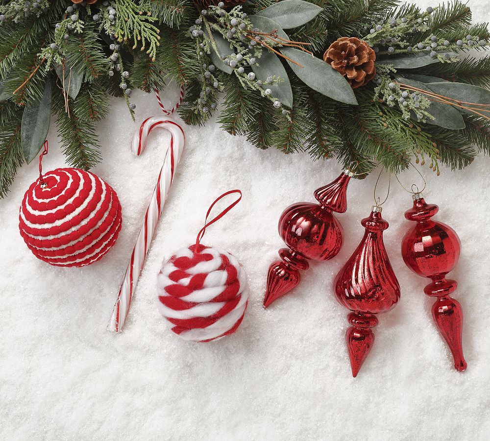 Shatterproof Jolly Red Ornaments Set | Pottery Barn (US)