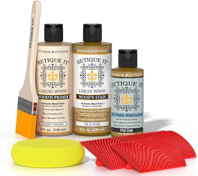 Retique It Wood Finish Multi-Purpose Kit - GO Beyond Faux Wood with Paintable Liquid Wood Based P... | Amazon (US)
