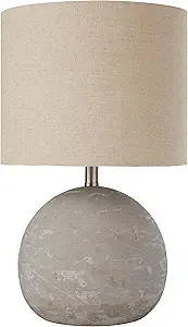 Amazon Brand – Stone & Beam Industrial Round Concrete Table Desk Lamp with Light Bulb and Beige... | Amazon (US)