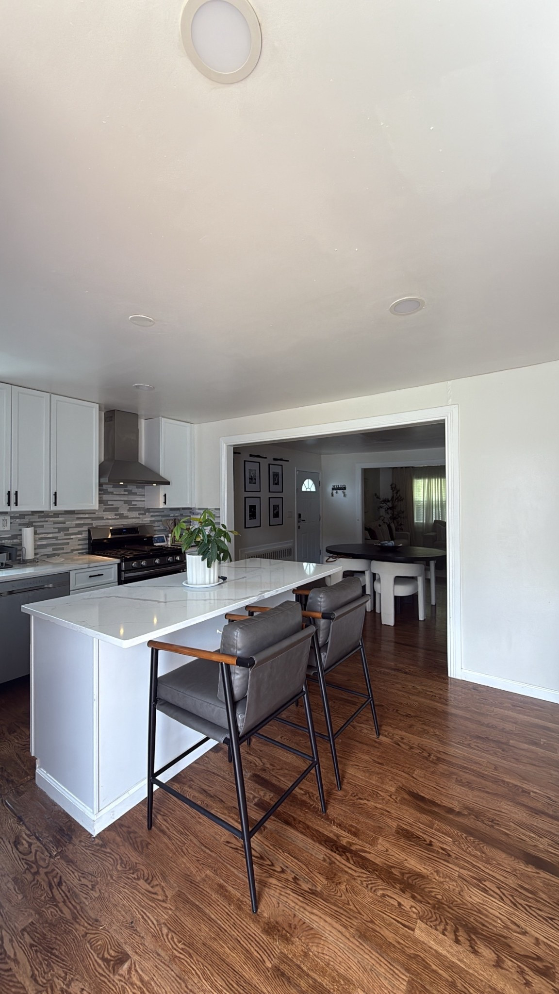 Took a quick cleaning break today and snapped this pic—still obsessed with how these chairs elevate my kitchen space! Simple, chic, and such a good find. 🤍 #LTKhome #KitchenGoals

#LTKHome
