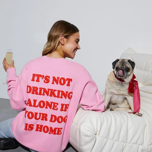 Drinks With My Dog Cotton Blend Sweatshirt | VICI