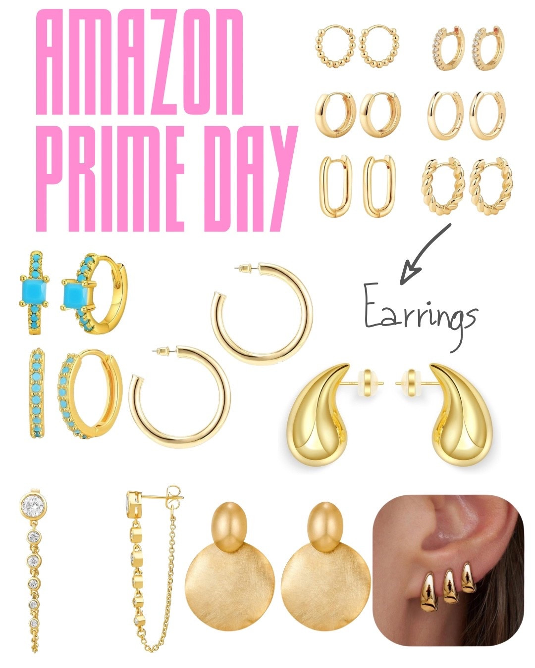 Prime Day earrings. 
@amazon
@amazonfashion
#founditonamazon
#amazonpartner

#LTKStyleTip #LTKFindsUnder50 #LTKSaleAlert