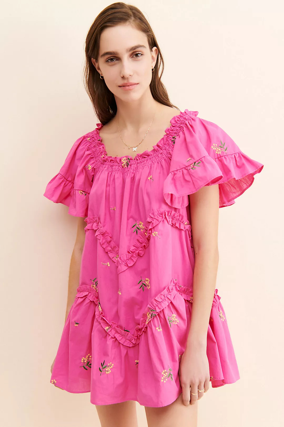 g.p.d. Embroidered Tunic Mini Dress | Anthropologie | Anthropologie (US)