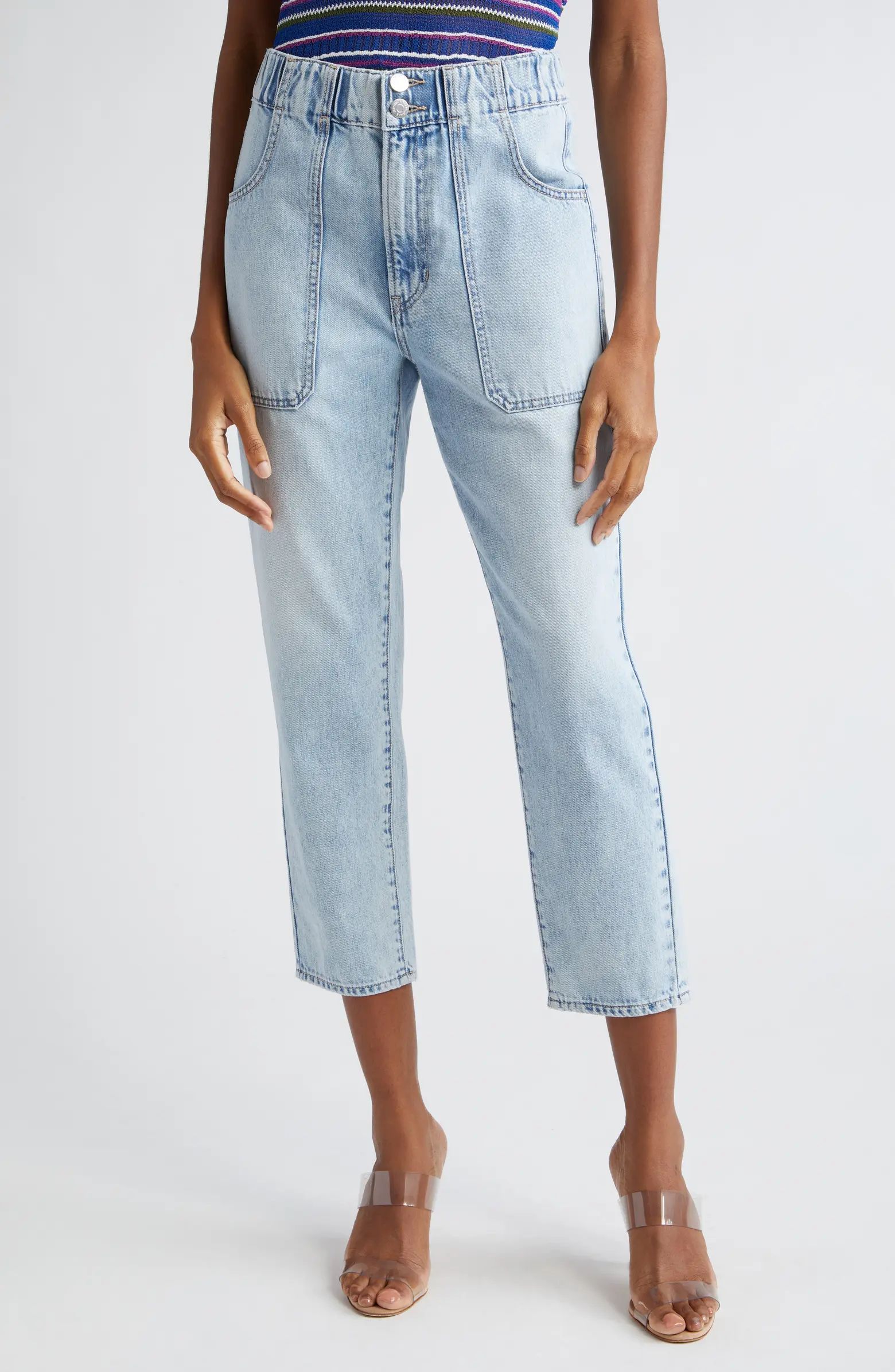 Arya High Waist Crop Straight Leg Jeans | Nordstrom