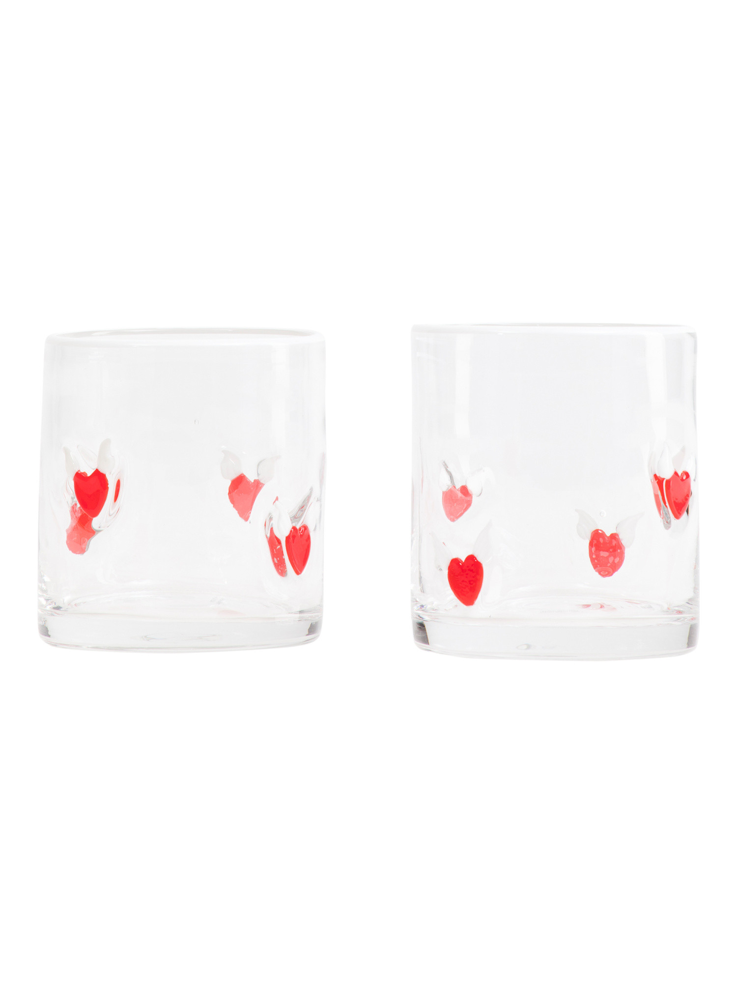 Set Of 2 Fly Heart Double Old-fashioned Glasses | TJ Maxx