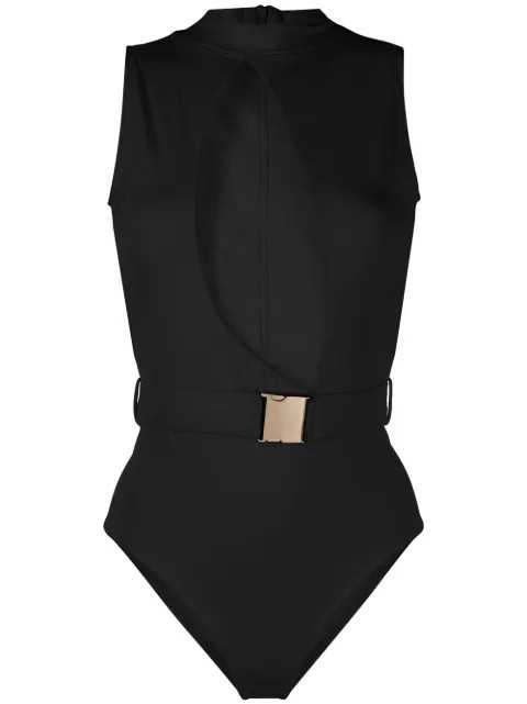 sheer-panel swimsuit | Farfetch (US)