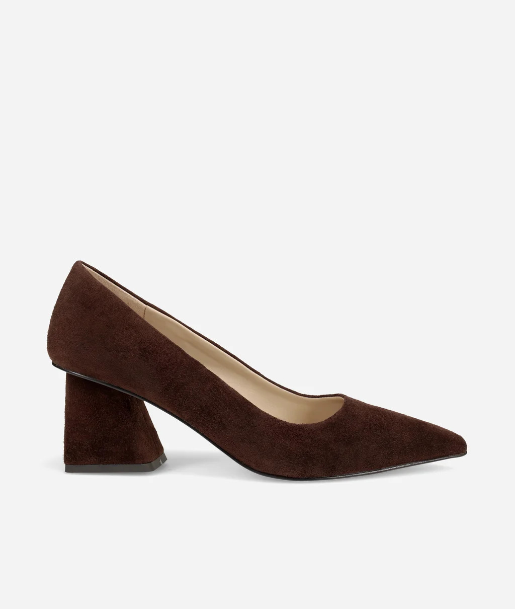 Inell Pump Chocolate Suede | Pelle Moda
