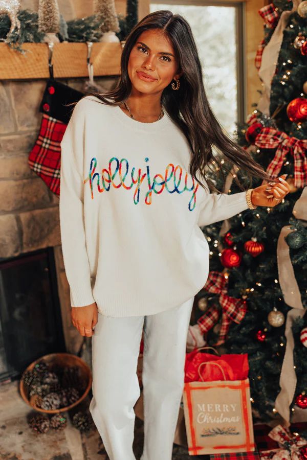 A Holly Jolly Christmas Knit Sweater | Impressions Online Boutique