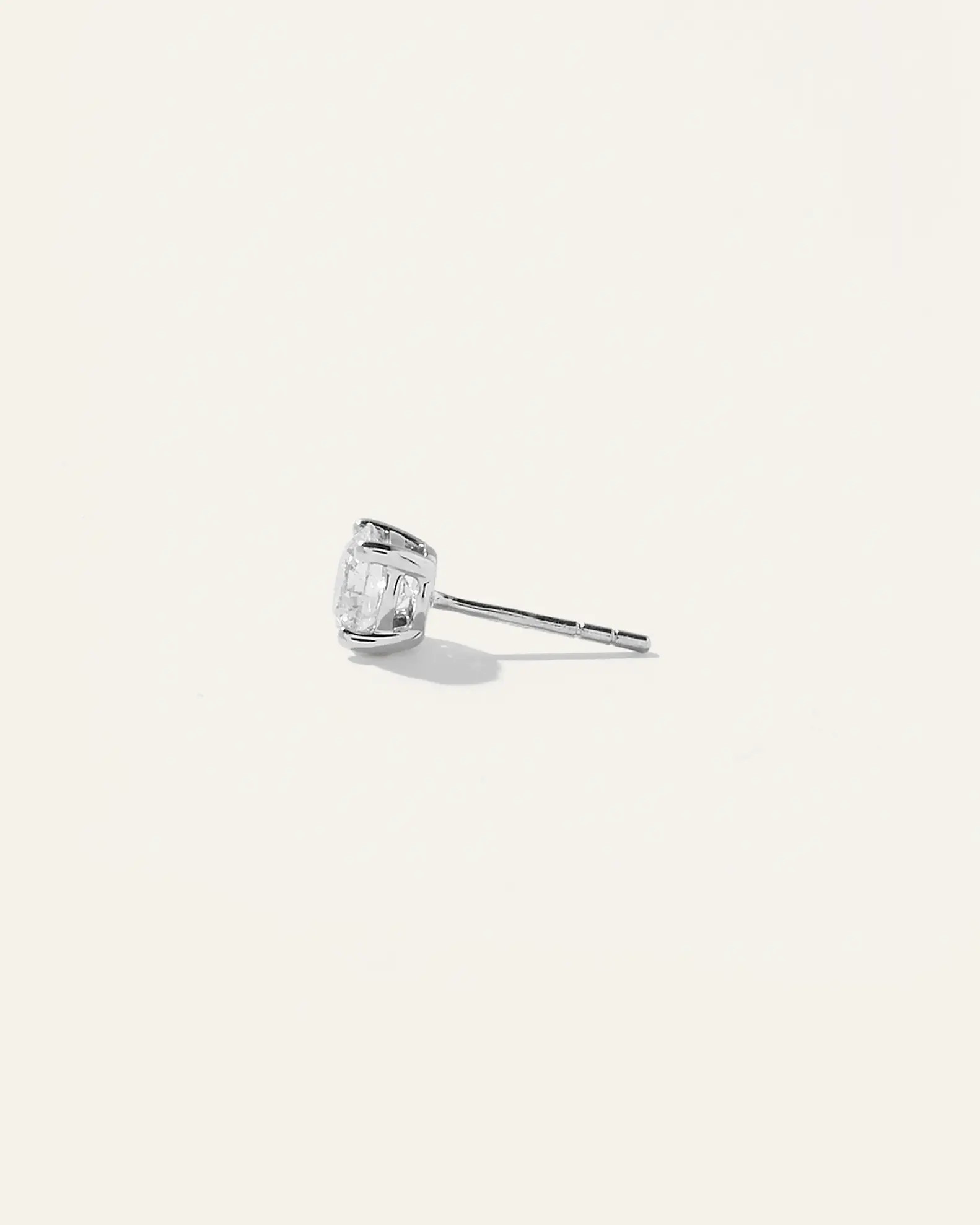 14K Gold Lab Grown Diamond Solitaire Studs in White Gold | Quince