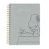 Graphique Vegan Leather Spiral Journal, Snoopy Type – 8” x 10", 192 Lined Pages, "Write Now" Quote Embellished in Silver Foil on the Cover – Perfect for Taking Notes, Lists and More | Amazon (US)